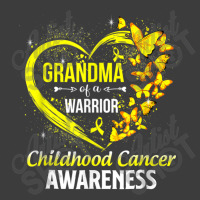 Grandma Of A Warrior Childhood Cancer Awareness Butterfly Men's Polo Shirt | Artistshot