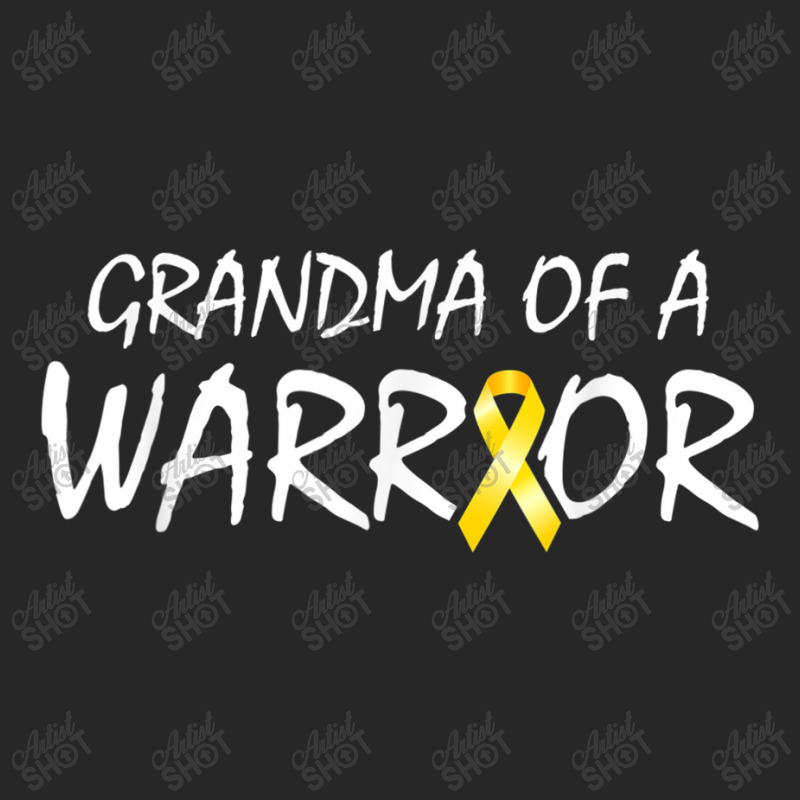 Grandma Of A Warrior Childhood Cancer Awareness Ribbon Men's T-shirt Pajama Set | Artistshot