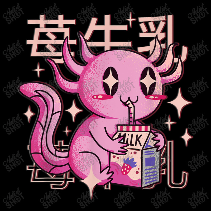 Japanese Anime Axolotl Strawberry Milk Shake Kawaii Axolotl Long Sleeve Shirts by MarquesDesign | Artistshot