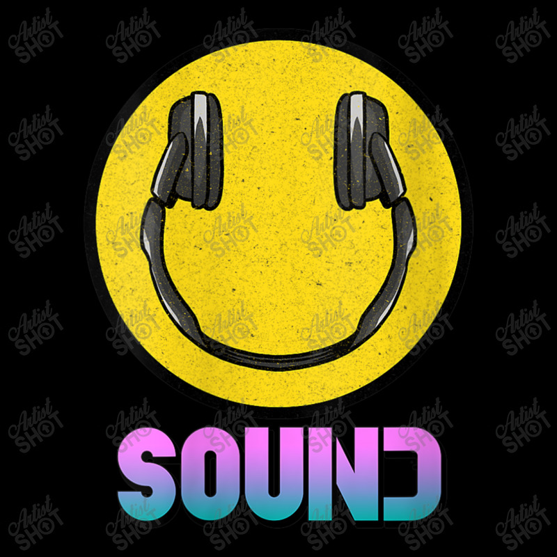 Womens I Love The 90's Music Dj Headphones Smile Face Headset Raver Mu Legging by CaleDesign | Artistshot