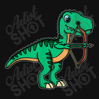 Cute Archery T-rex Bow Arrow Shooting Archer For Men Women Landscape Canvas Print | Artistshot