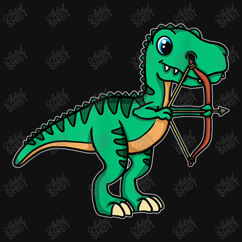 Cute Archery T-rex Bow Arrow Shooting Archer For Men Women Landscape Canvas Print | Artistshot