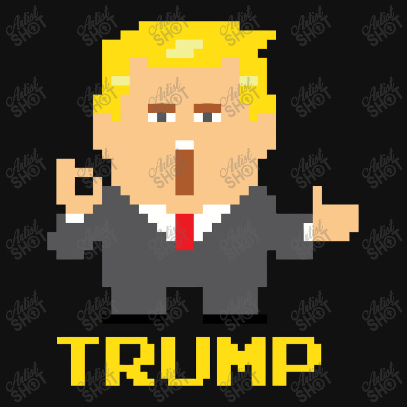 President Trump Pixel Character Portrait Canvas Print | Artistshot