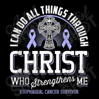 I Can Do All Things Through Christ Esophageal Cancer Awarene Pocket T-shirt | Artistshot