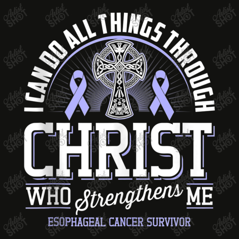 I Can Do All Things Through Christ Esophageal Cancer Awarene Scorecard Crop Tee by LaytonDesign | Artistshot