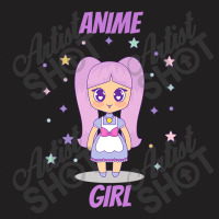 Kawaii Anime Girl With Pink Pigtails T-shirt | Artistshot