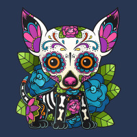 Chihuahua Sugar Skull Mexico Dog Calavera Dia De Los Muertos Raglan Ba Ladies Denim Jacket | Artistshot