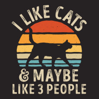 I Like Cats And Maybe Like 3 People Cat Lover Gifts Women T Shirt Vintage Cap | Artistshot