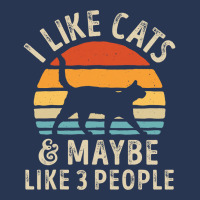 I Like Cats And Maybe Like 3 People Cat Lover Gifts Women T Shirt Ladies Denim Jacket | Artistshot