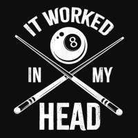 Mens It Worked In My Head Funny Billiards Pool Player Eight Ball T Shi Crop Top | Artistshot