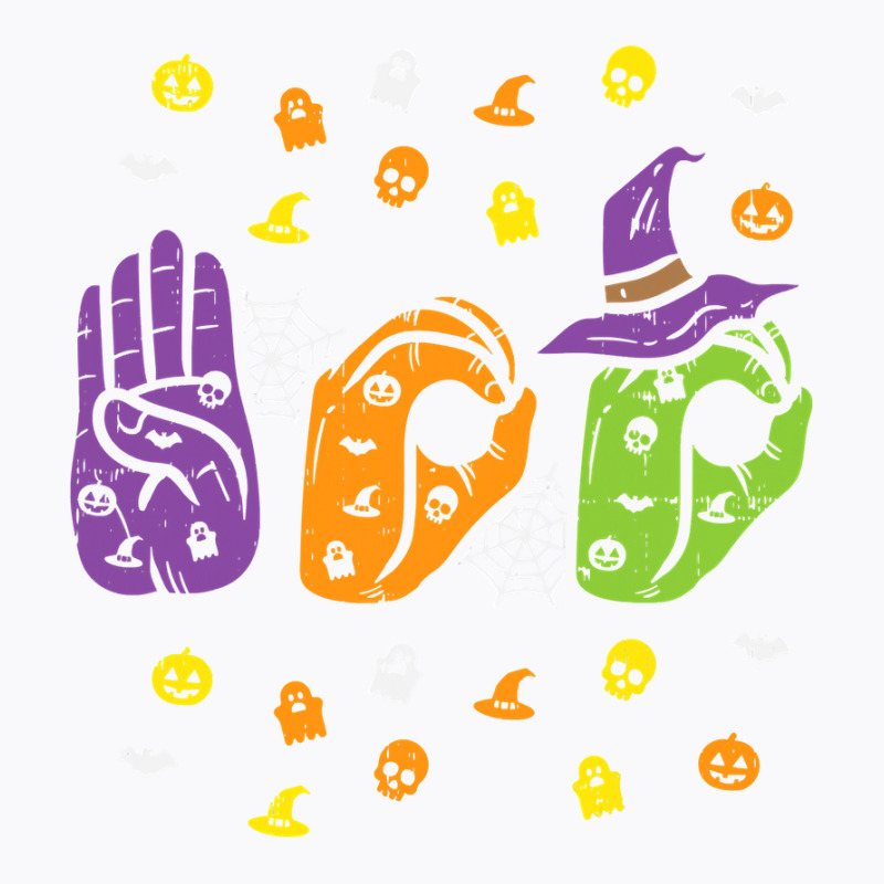 Boo Hands American Sign Language Pride Asl Halloween T Shirt T-Shirt by TimothyMears89 | Artistshot