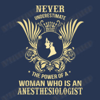 Never Underestimate The Anesthesiologist Ladies Denim Jacket | Artistshot