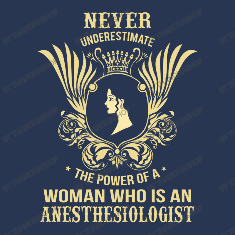 Never Underestimate The Anesthesiologist Ladies Denim Jacket | Artistshot