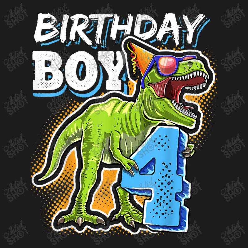 Birthday Boy 4 4th Birthday T Rex Dinosaur Party Gift Boys For Men Wom Hoodie & Jogger Set | Artistshot