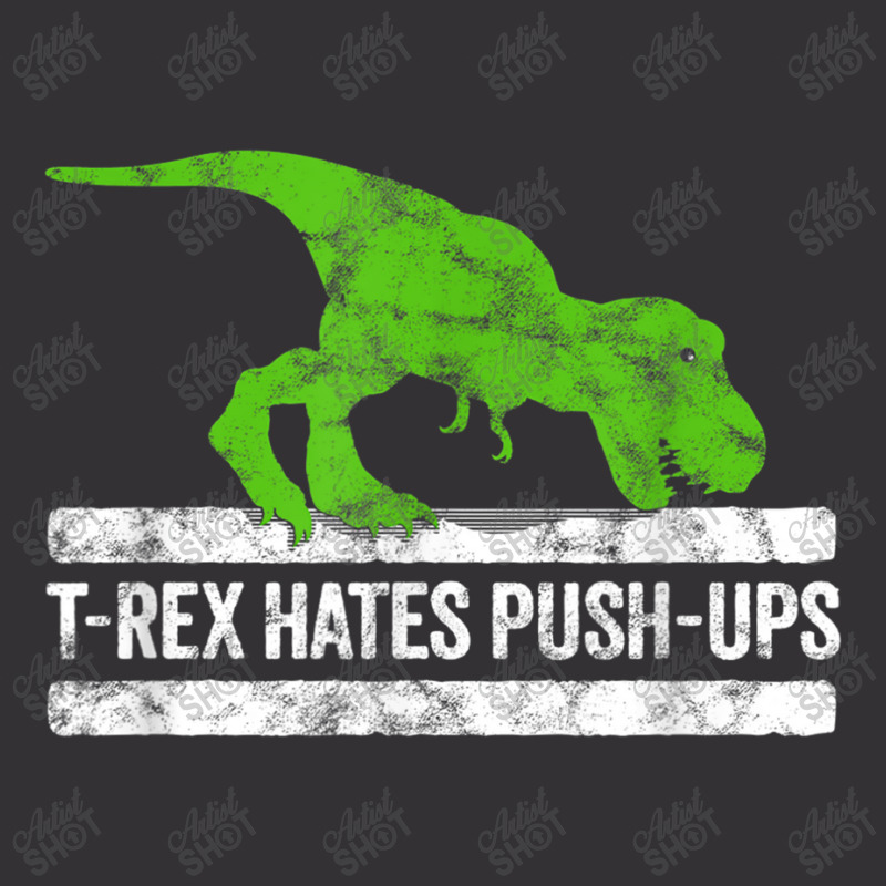 Cool Graphic T-rex Hates Push-ups Dinosaur Funny Gym For Men Women Vintage Short | Artistshot