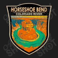 Horseshoe Bend River Badge Classic T-shirt | Artistshot