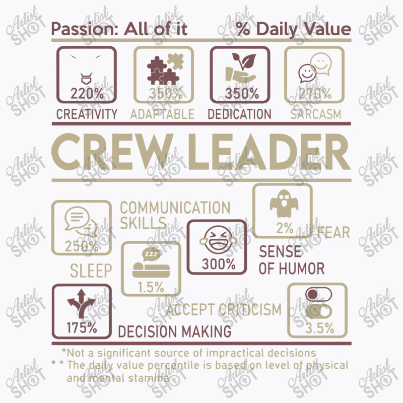 Crew Leader T Shirt Daily Value Gift Item Tee T-shirt | Artistshot