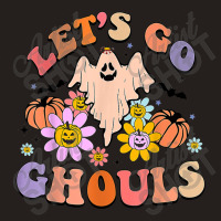 Groovy Let's Go Ghouls Floral Ghost Hippie Halloween Costume Character Tank Top | Artistshot