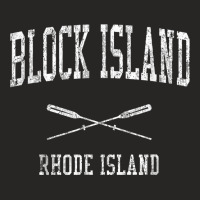 Block Island Rhode Island Ri Vintage Nautical Sports Design Ladies Fitted T-shirt | Artistshot