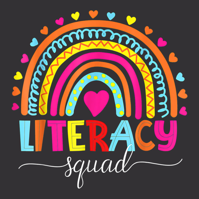 Literacy Squad Reading Teacher Rainbow Back To School T Shirt Vintage Short by uekirstockpg | Artistshot