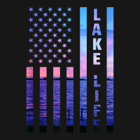 Lake Life American Flag Dock Sunset Wakeboarder Power Boat Tank Top Medium-length Apron | Artistshot