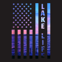 Lake Life American Flag Dock Sunset Wakeboarder Power Boat Tank Top Waist Apron | Artistshot