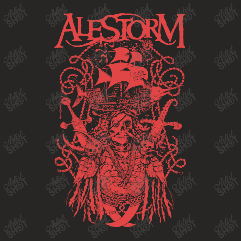 Alestorm   'plunder' Red Inner Glow Ladies Fitted T-Shirt by Larise_Store | Artistshot