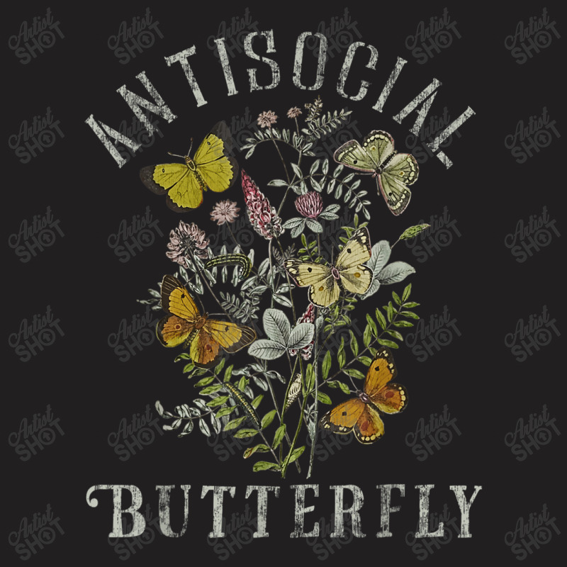 Antisocial Butterfly Fairy Grunge Fairycore Aesthetic Goth T-shirt | Artistshot