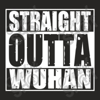 Vm   Straight Outta Wuhan (ade) Ladies Fitted T-shirt | Artistshot