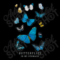 Butterflies In My Stomach Blue Butterfly Soft Aesthetic Pocket T-shirt | Artistshot