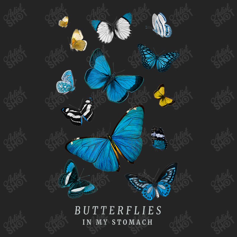 Butterflies In My Stomach Blue Butterfly Soft Aesthetic 3/4 Sleeve Shirt | Artistshot