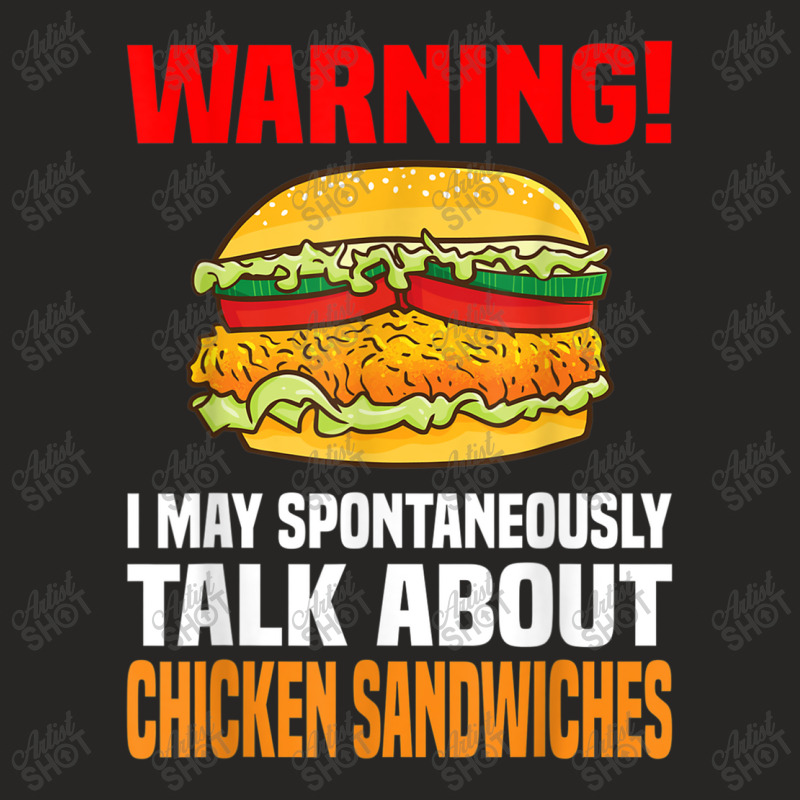 Chicken Sandwich  Funny Talk About Chicken Burgers Ladies Fitted T-Shirt by MarquesDesign | Artistshot