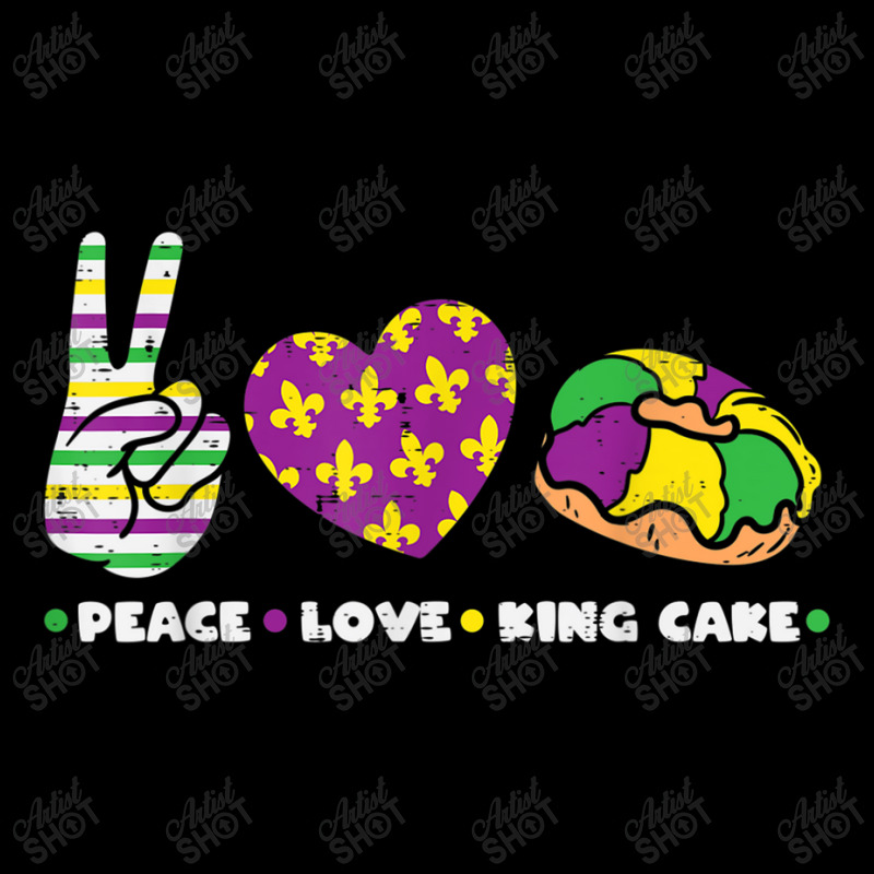 Peace Love King Cake Funny Mardi Gras Party Carnival Gift Day Gift Pocket T-shirt | Artistshot