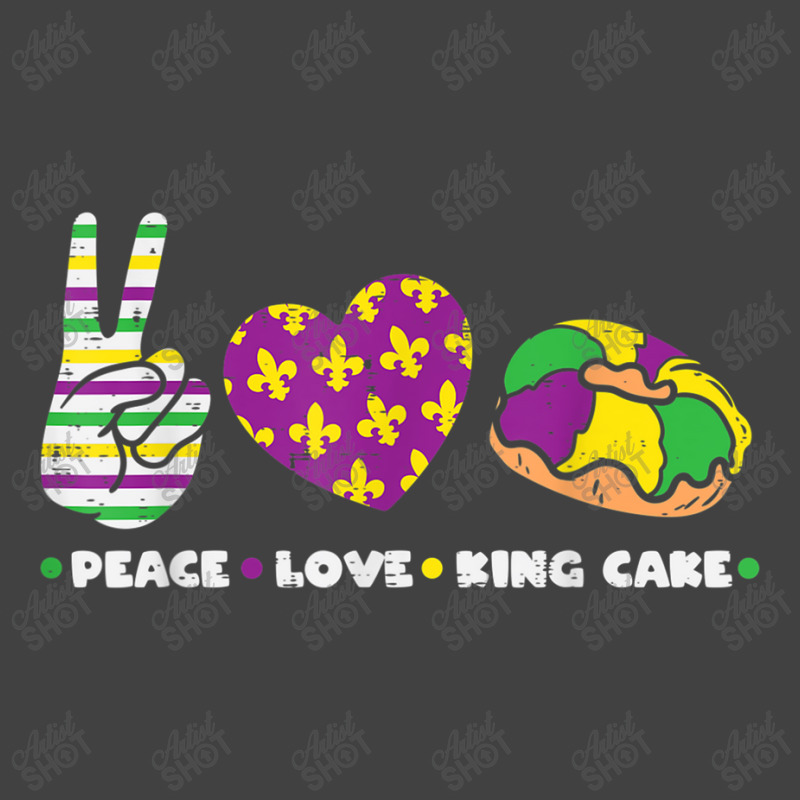 Peace Love King Cake Funny Mardi Gras Party Carnival Gift Day Gift Vintage T-shirt | Artistshot