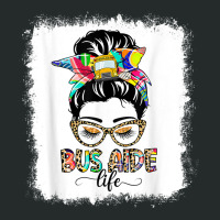 Bus Aide Life Messy Bun Women Leopard Bus Aide Gifts T Shirt Women's Triblend Scoop T-shirt | Artistshot