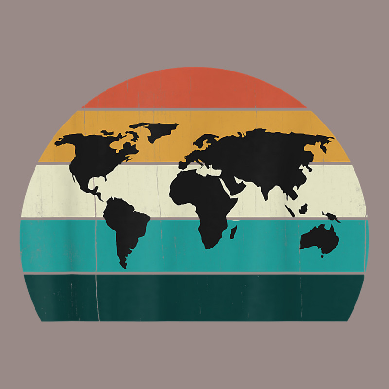 Retro World Map Cool Vintage Sunset World Globe Cartography T Shirt Vintage T-shirt | Artistshot