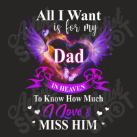 Angle Dad In Heaven I Love Shirt Ladies Fitted T-shirt | Artistshot