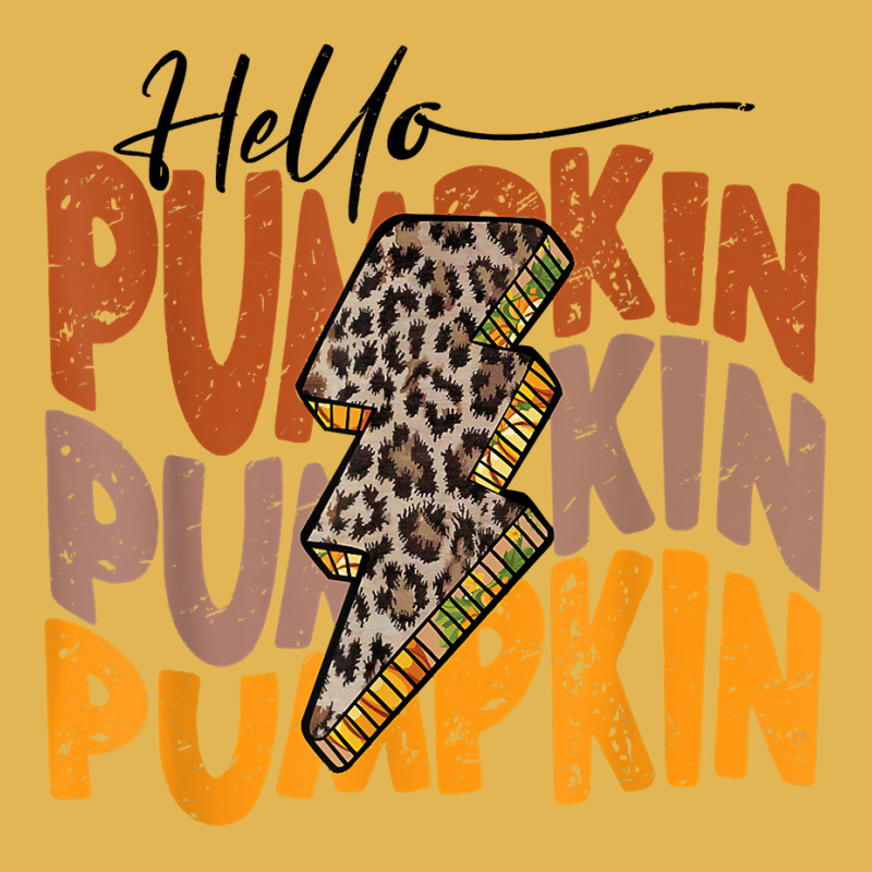 Hello Pumpkin Lightning Bolt Retro Leopard Western Fall Gift T Shirt Vintage Hoodie And Short Set by pickengtwrentv | Artistshot