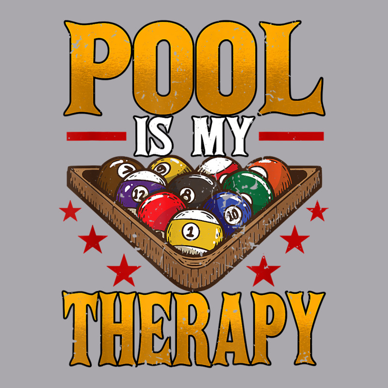 Mens Pool Is My Therapy Billiards Player Snooker T Shirt Youth 3/4 Sleeve | Artistshot