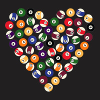 Pool Player Billiard Balls Heart For Pool & Billiards Lovers T Shirt T-shirt | Artistshot