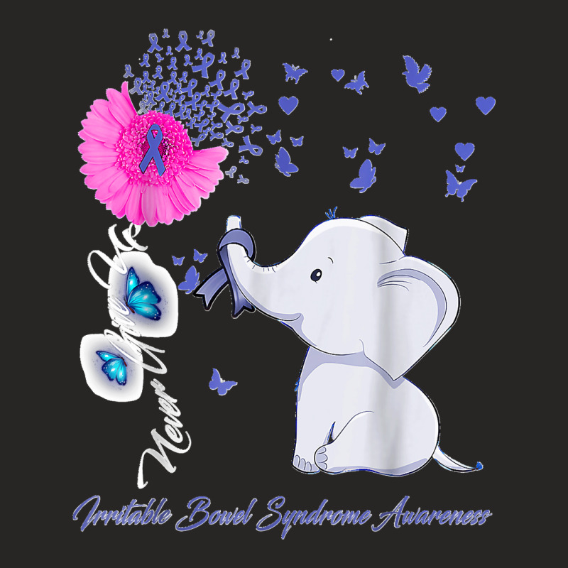 Elephant Irritable Bowel Syndrome Awareness Ladies Fitted T-Shirt by LeonelSalas | Artistshot