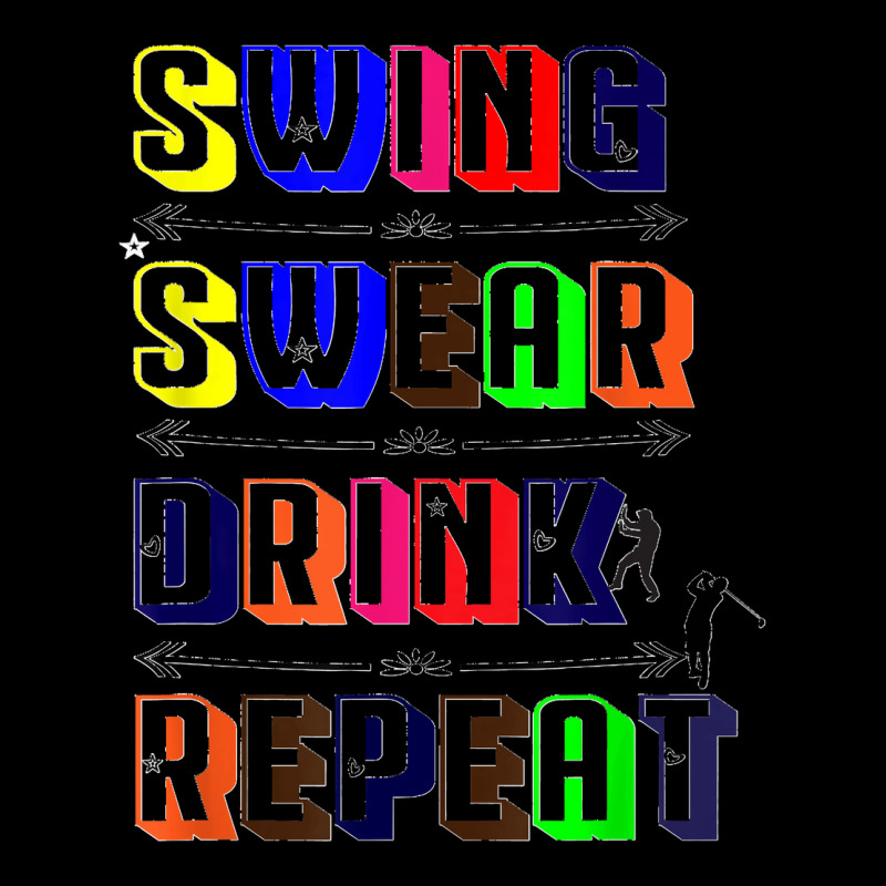 Swing Swear Drink Repeat Golf Love Design Zipper Hoodie | Artistshot