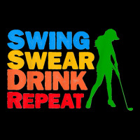 Swing Swear Drink Repeat Love Golf Adjustable Cap | Artistshot