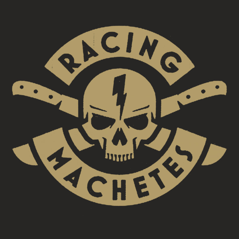 The Racing Machetes Skull Ladies Fitted T-Shirt by Buckstore | Artistshot