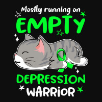 Depression Awareness T  Shirt Mostly Running On Empty Depression Warri Crop Top | Artistshot