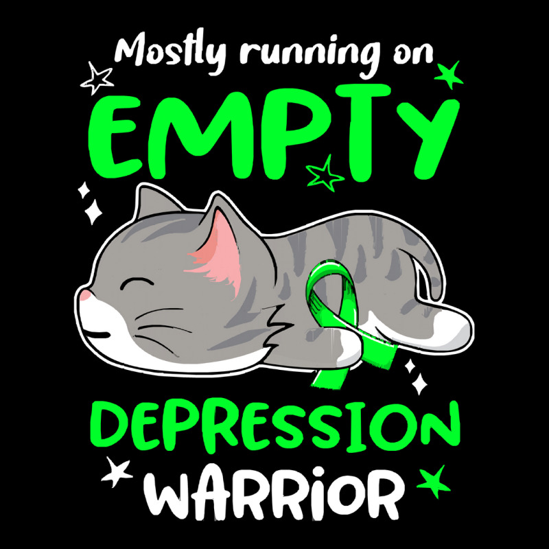 Depression Awareness T  Shirt Mostly Running On Empty Depression Warri Maternity Scoop Neck T-shirt by thaddeuscassin860 | Artistshot