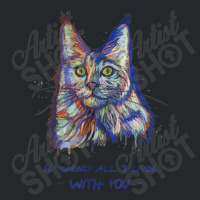 I'd Spend All 9 Lives With You   Cute Maine Coon Cat T Shirt Crewneck Sweatshirt | Artistshot