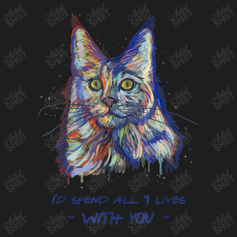 I'd Spend All 9 Lives With You   Cute Maine Coon Cat T Shirt Classic T-shirt by Jeremy_Hutson | Artistshot