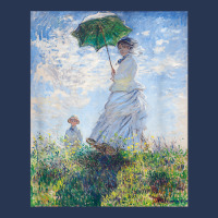 Monet's Woman With A Parasol  Modern Art Famous Painting T Shirt Ladies Denim Jacket | Artistshot