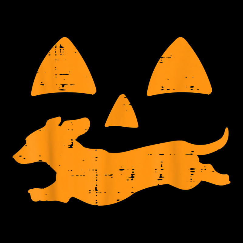 Pumpkin Eyes Dachshund Funny Halloween Jack O Lantern Dog T Shirt Fleece Short | Artistshot